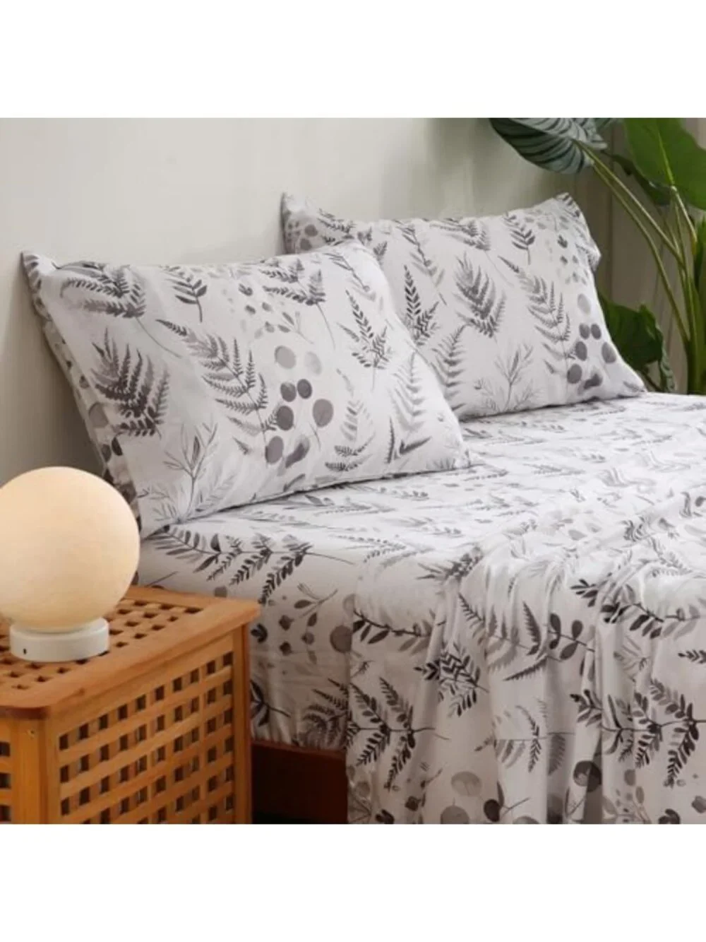 Full Size 100% Cotton Printed Sheet Set - Soft 300TC Sateen Bedding